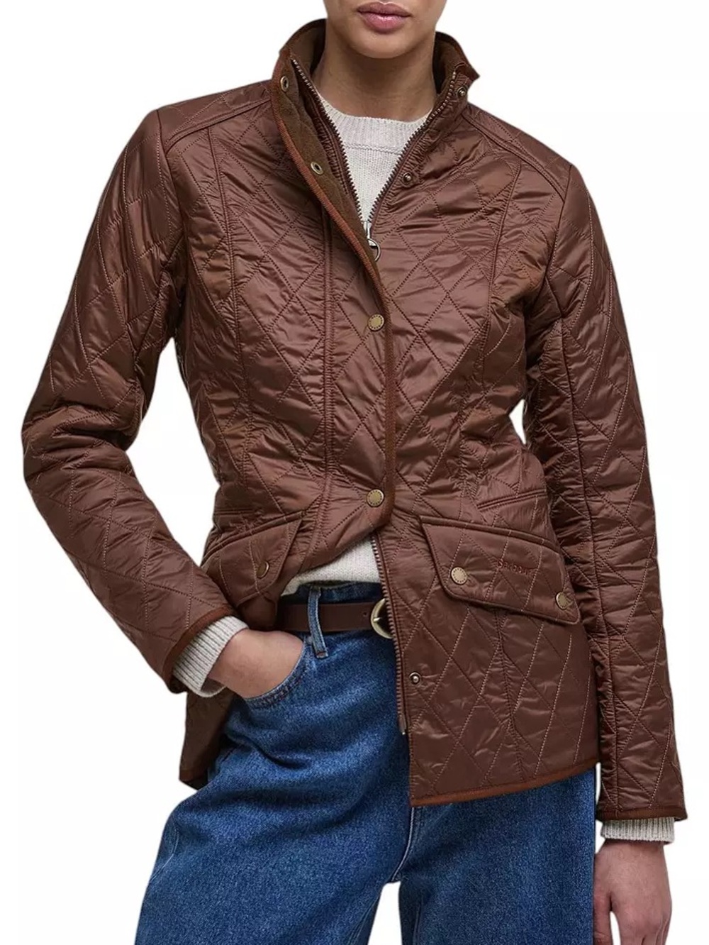 NEW🤎Barbour Women's Cavalry Polarquilt Jacket in Vicuna $295